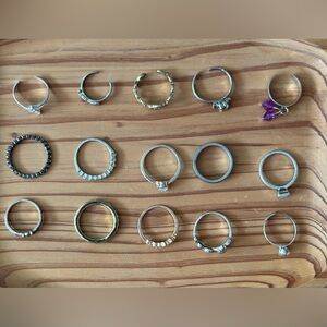 15 Costume Jewelry Ring Bundle Lot